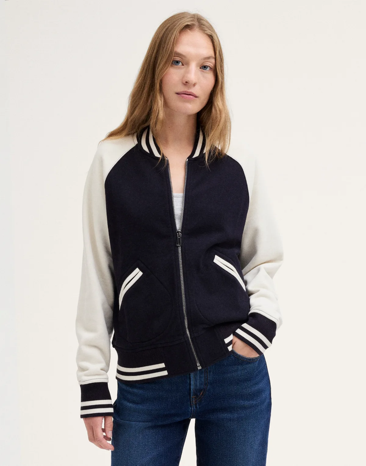 McCarren Zip-Up Varsity Jacket by MW