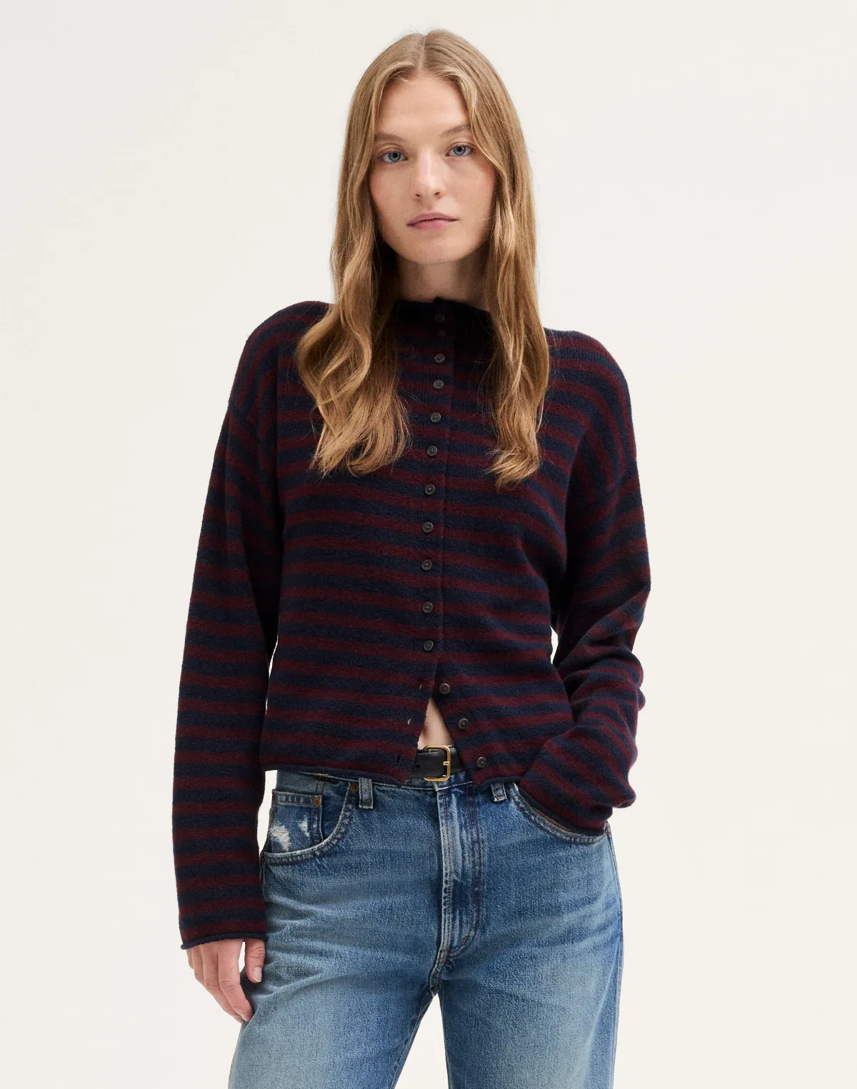 Funnel-Neck Cardigan by MW