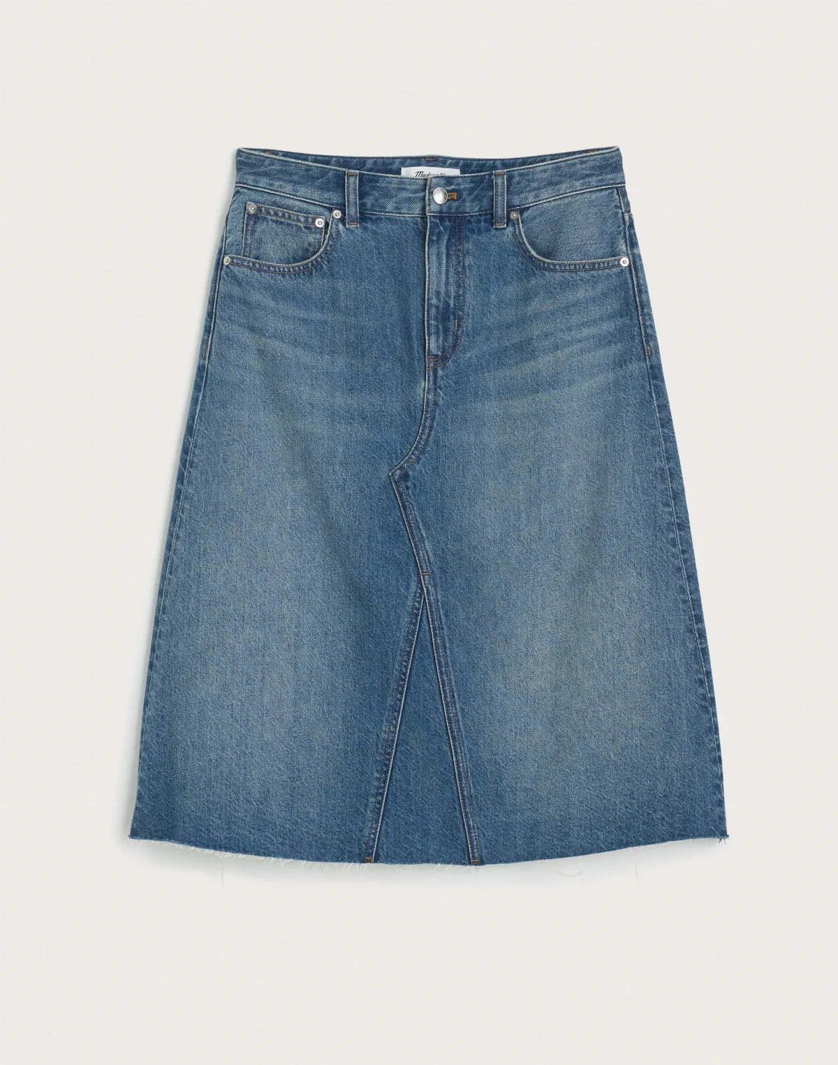 Denim Midi Skirt by MW