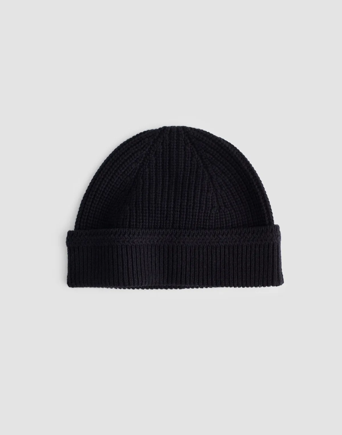 Textured-Stitch Beanie in Harbor Wool Blend by MW