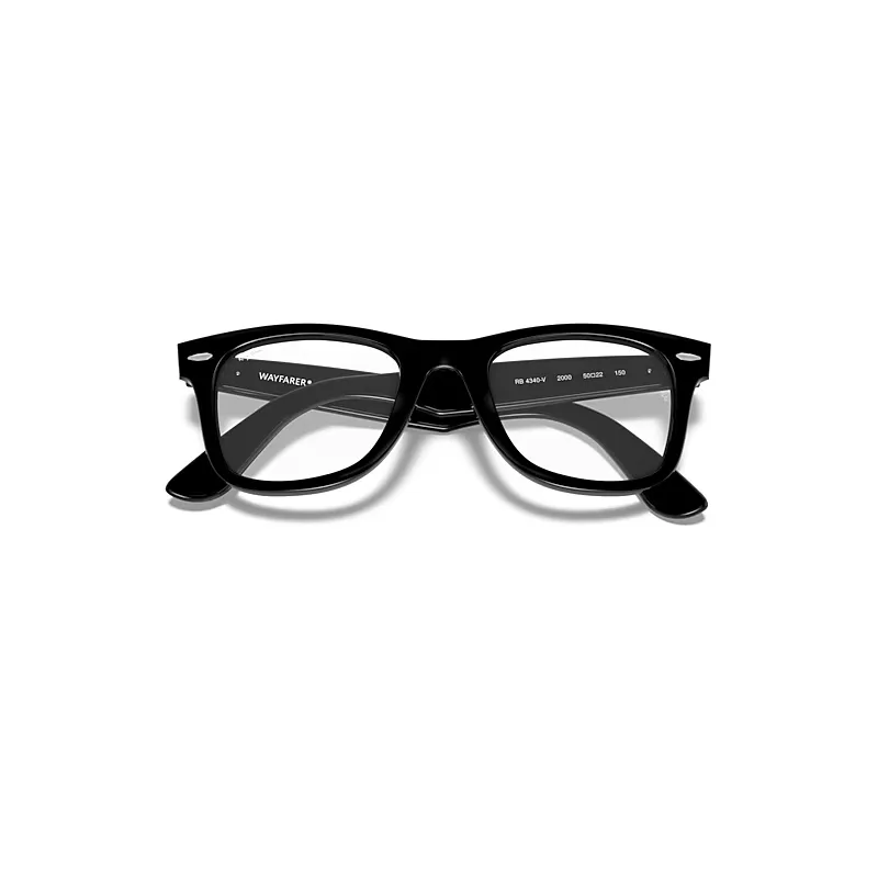 Wayfarer Ease Optics Eyeglasses Black Frame Clear Lenses Polarized by Ray-Ban