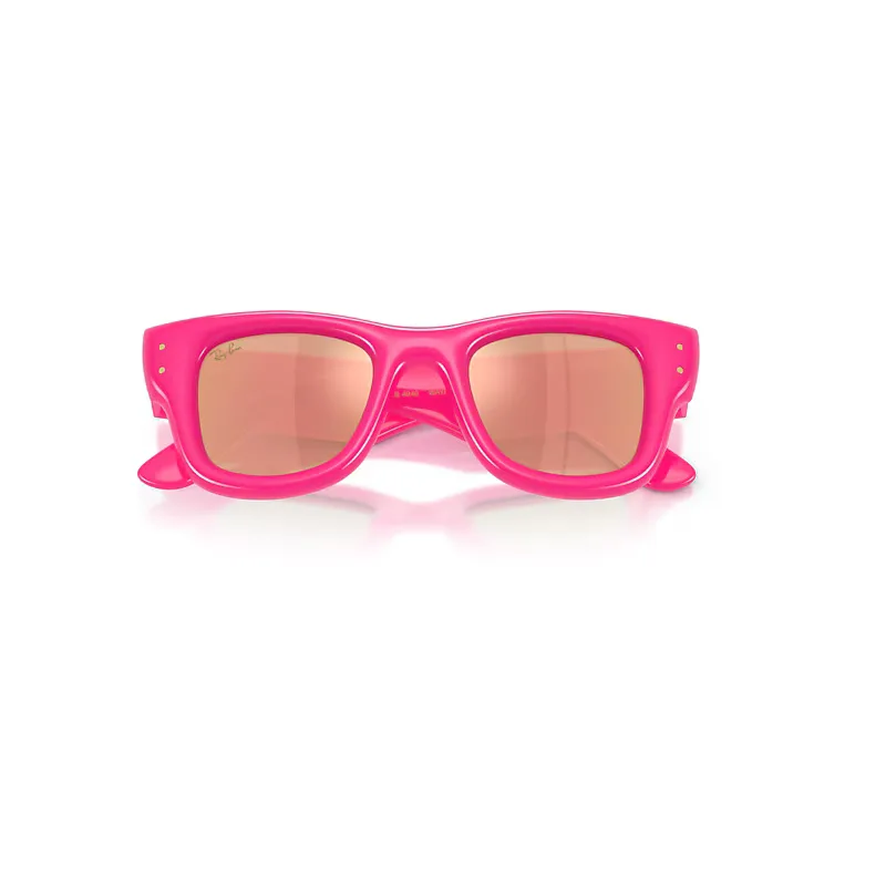 Wayfarer Puffer Special Collection Sunglasses Pink Frame Brown Lenses by Ray-Ban