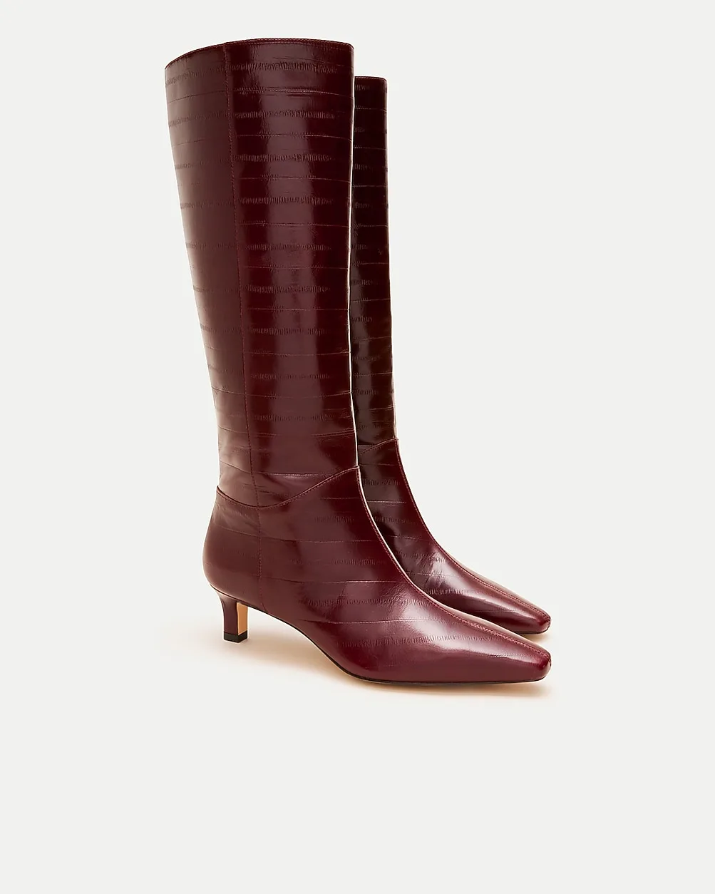 Sylvie Knee-High Boots in Eel-Embossed Leather by J.Crew