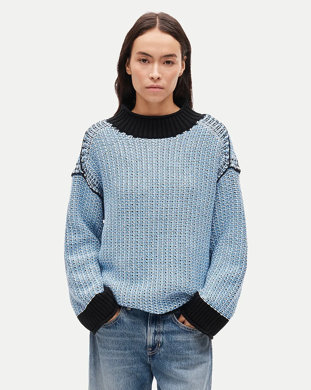 2025 Rollneck™ Reversible Sweater in Tweed Stitch