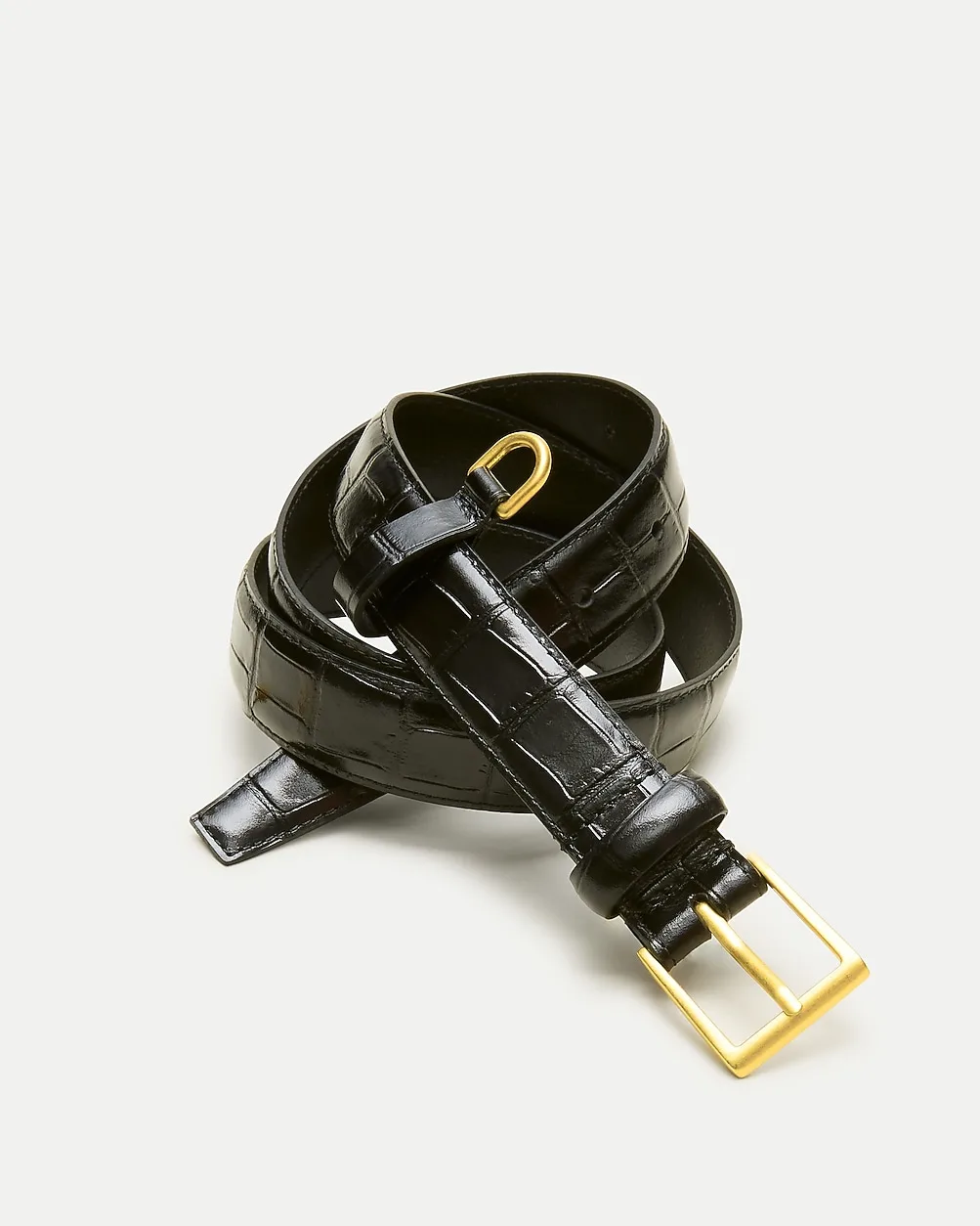 Berkeley Belt in Croc-Embossed Leather by J.Crew