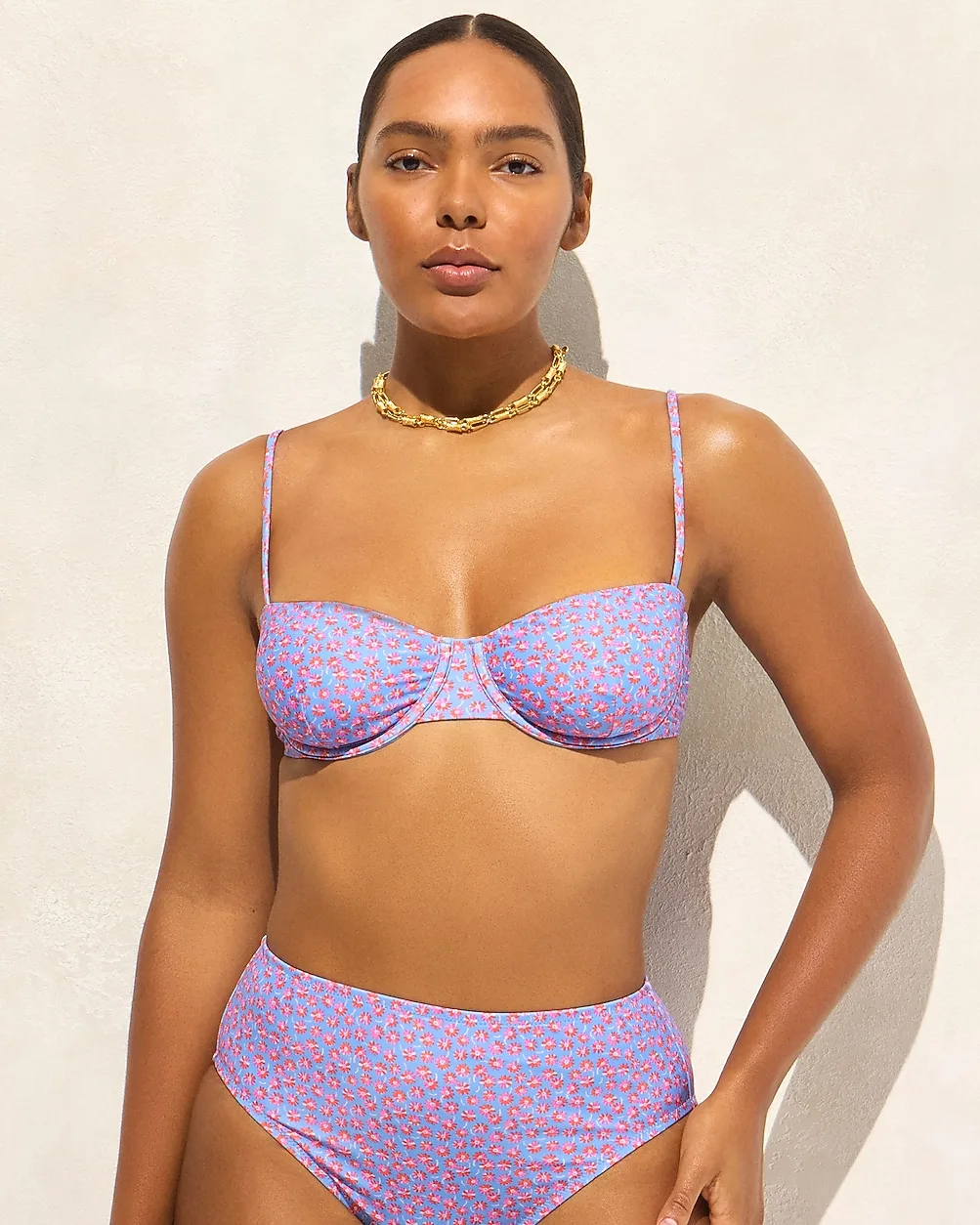 Balconette Underwire Bikini Top in Summer Fields Print by J.Crew