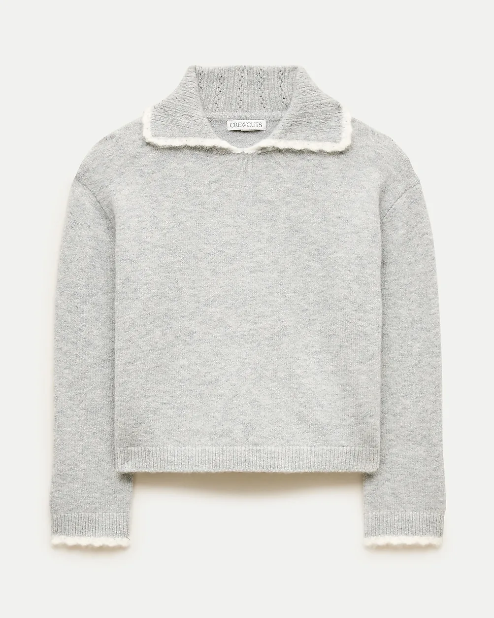 Scallop-Trim Sweater-Polo in Supersoft Yarn by J.Crew