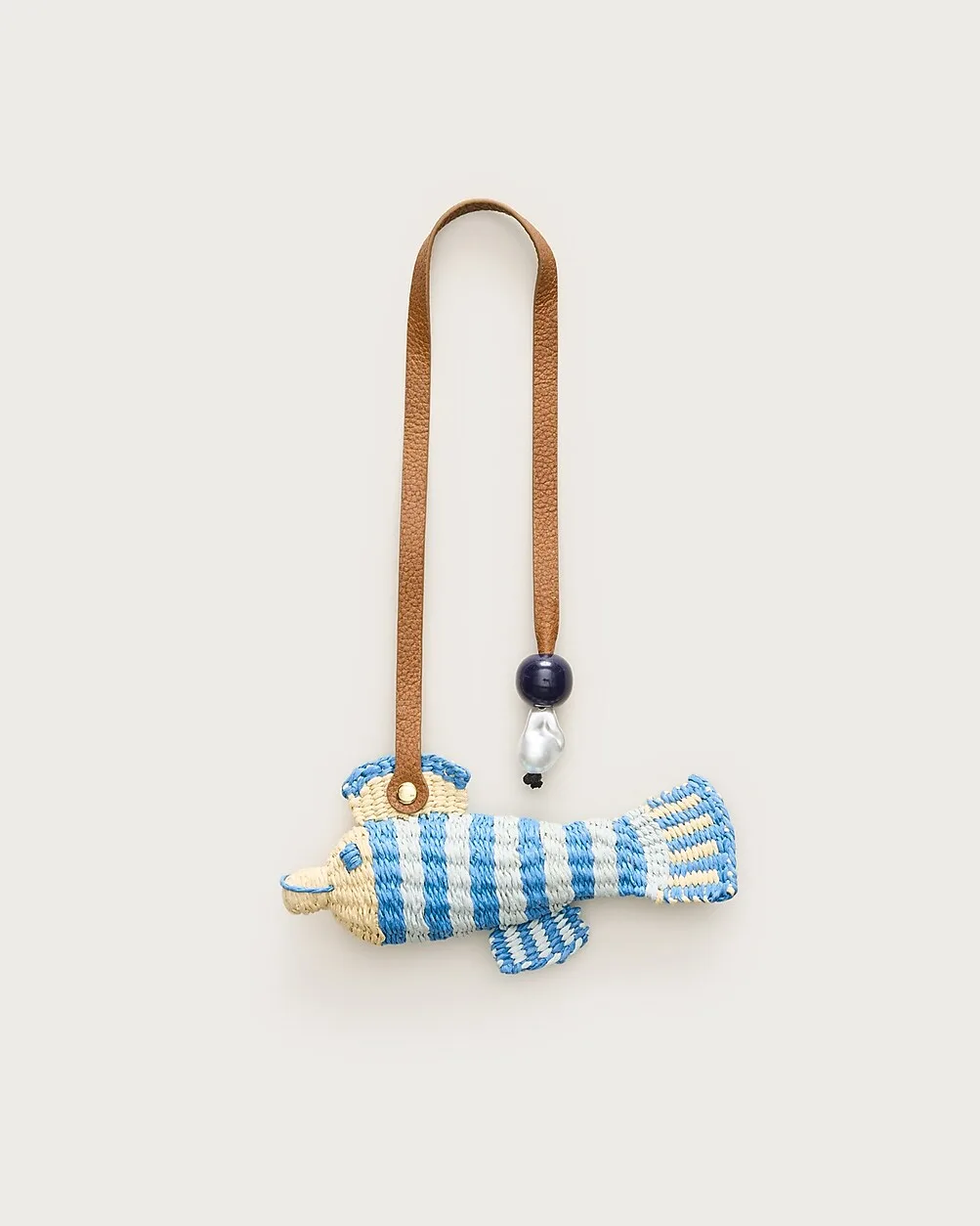 Handwoven Straw Fish Bag Charm by J.Crew