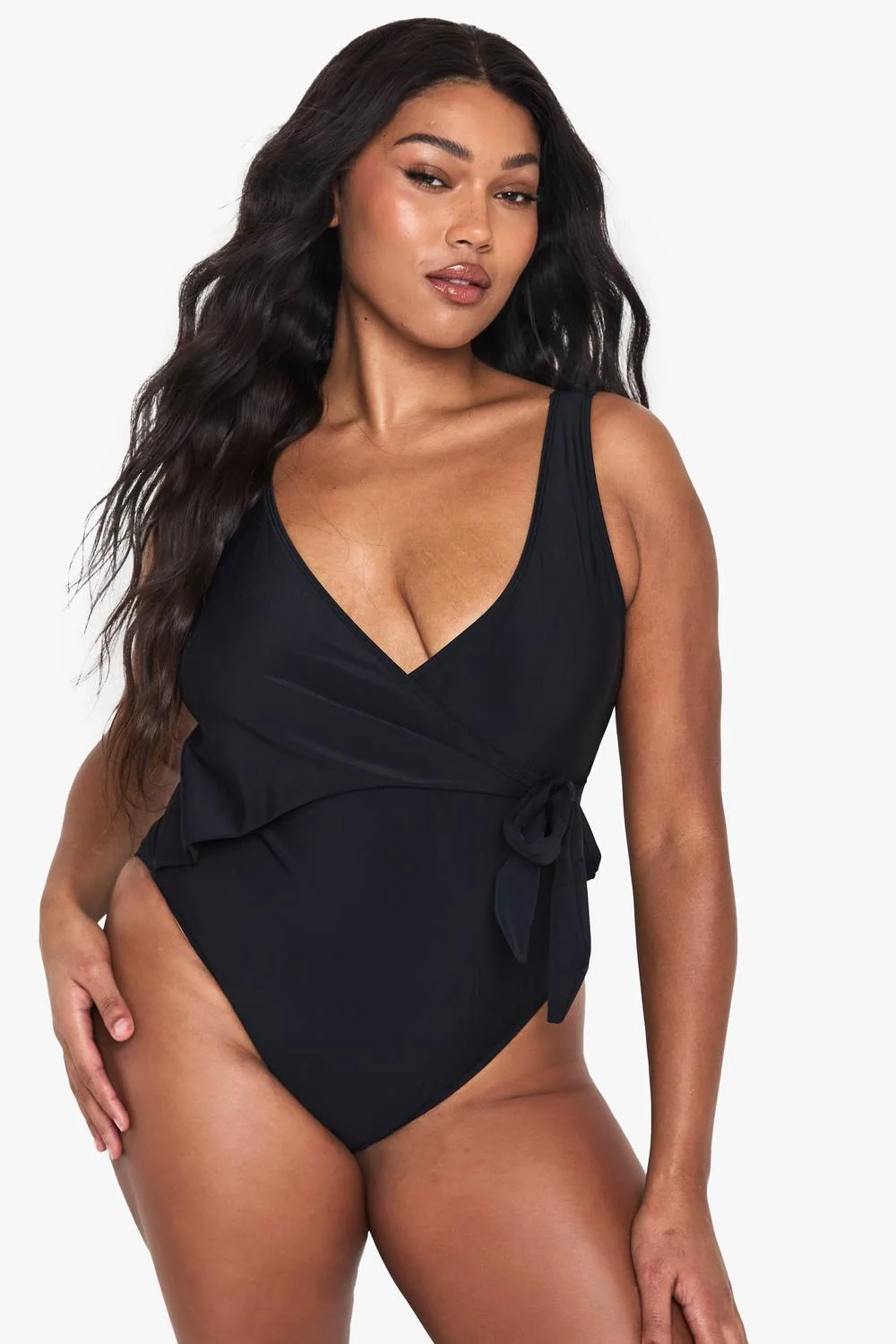 Swimwear Essentials Tummy Control Wrap Swimsuit