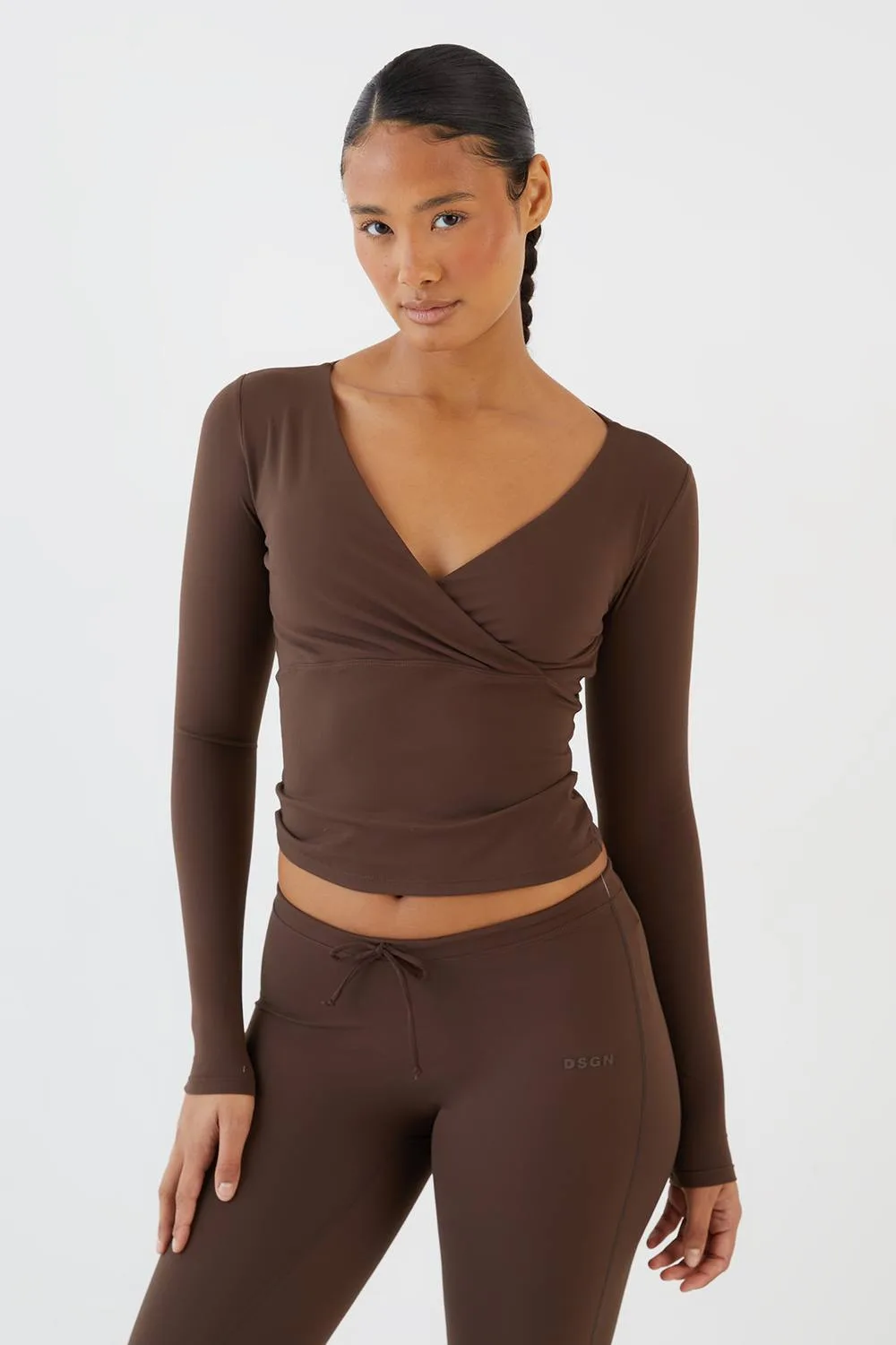 Wrap Long Sleeve Top by DSGN Studio