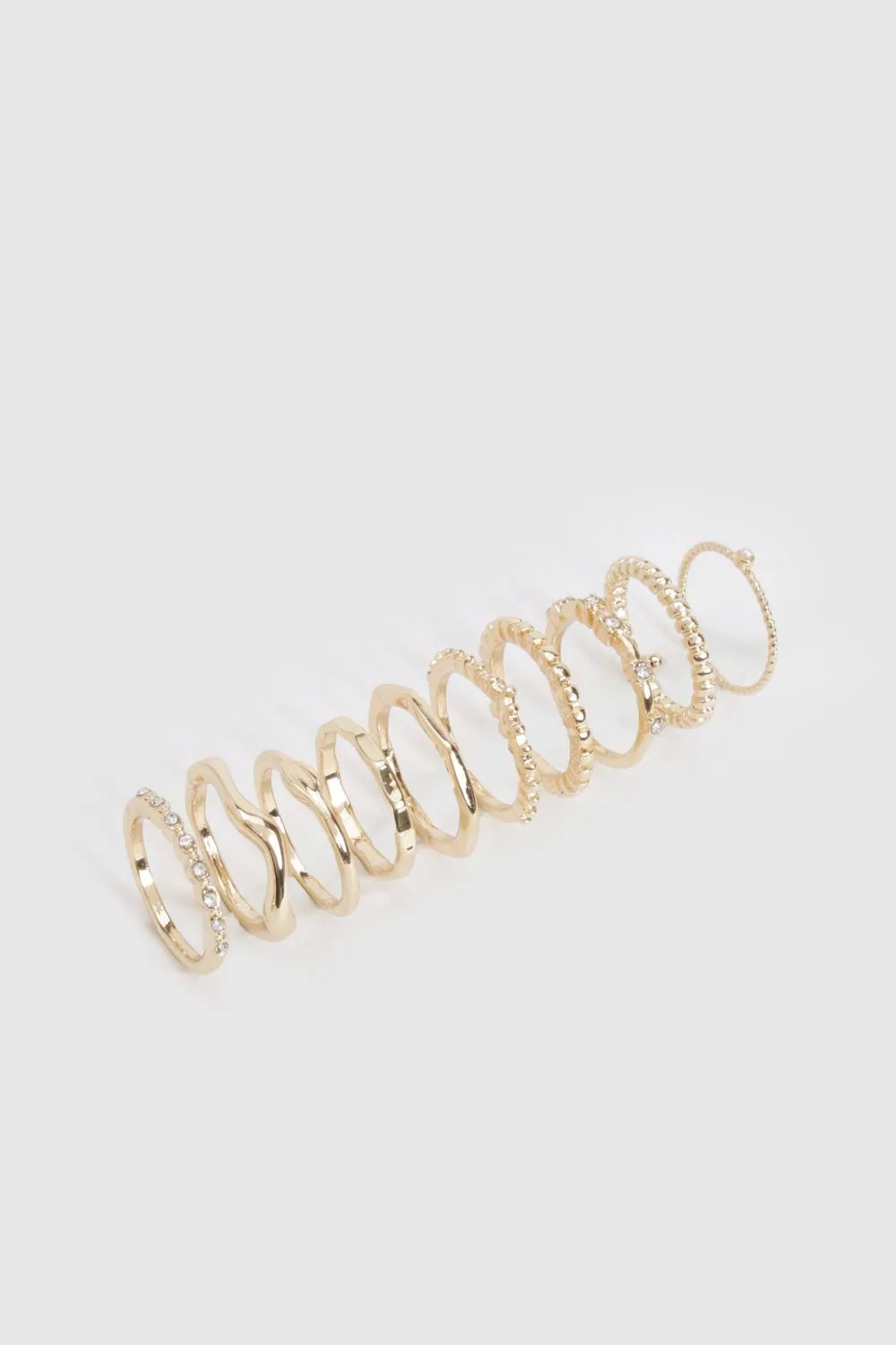 10 Pack Rings by boohoo
