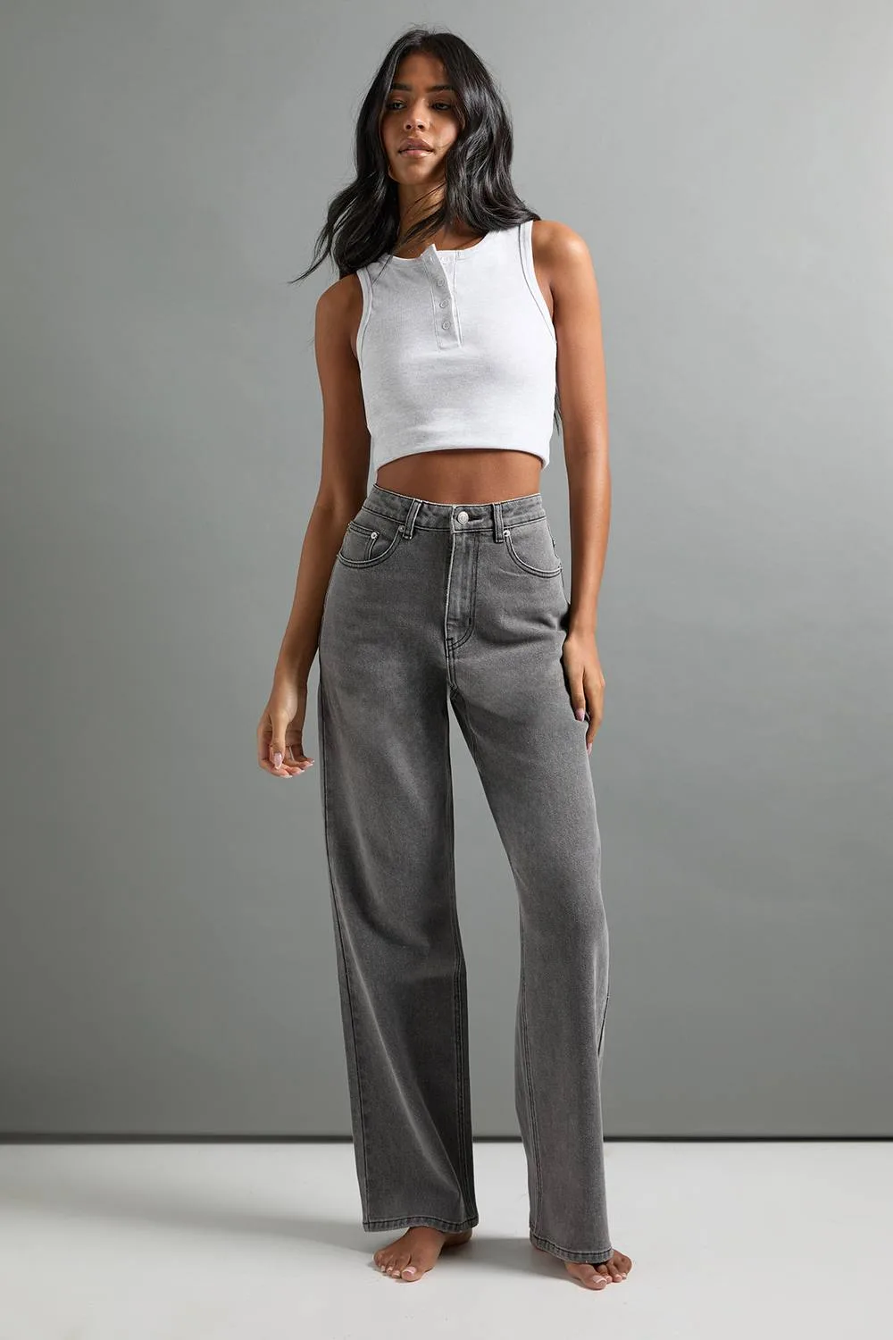 The Tall High Waist Straight Leg Jean