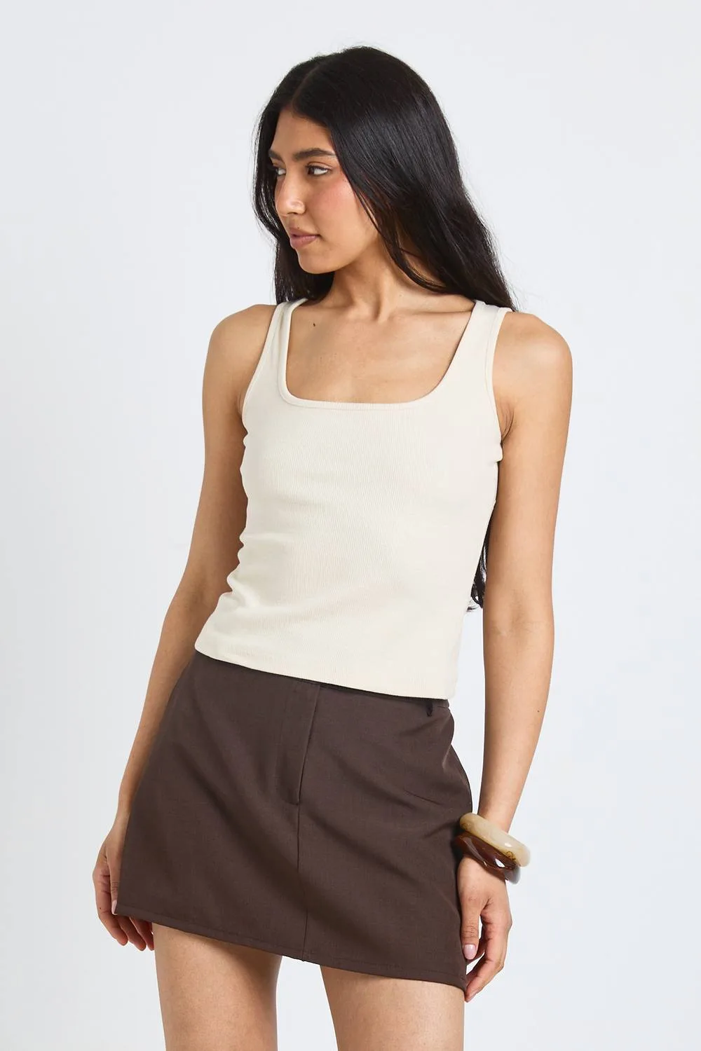 Tailored Marl Fitted Mini Skort by boohoo