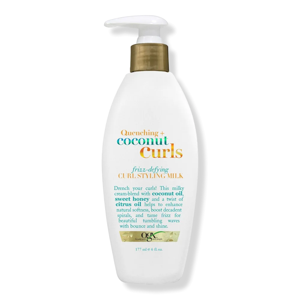 Quenching + Coconut Curls Frizz Defying Curl Styling Milk by OGX