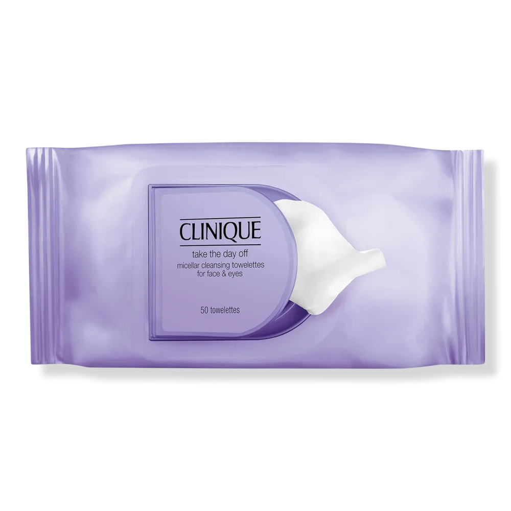 Take the Day Off Micellar Cleansing Towelettes for Face & Eyes Makeup Remover Wipes by Clinique