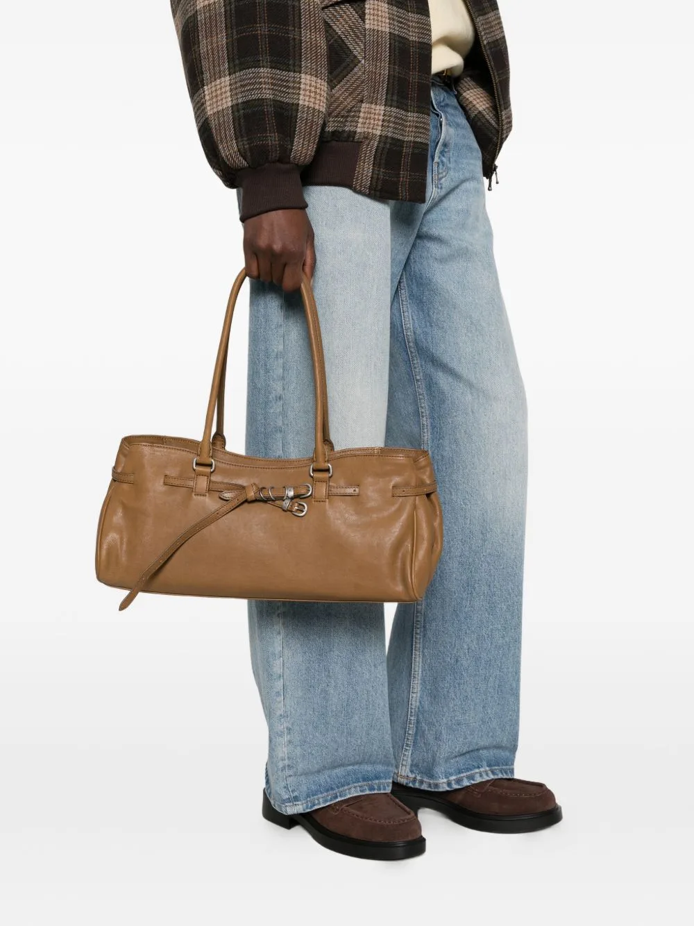 Soft Grandma Leather Shoulder Bag by MARGESHEWOOD