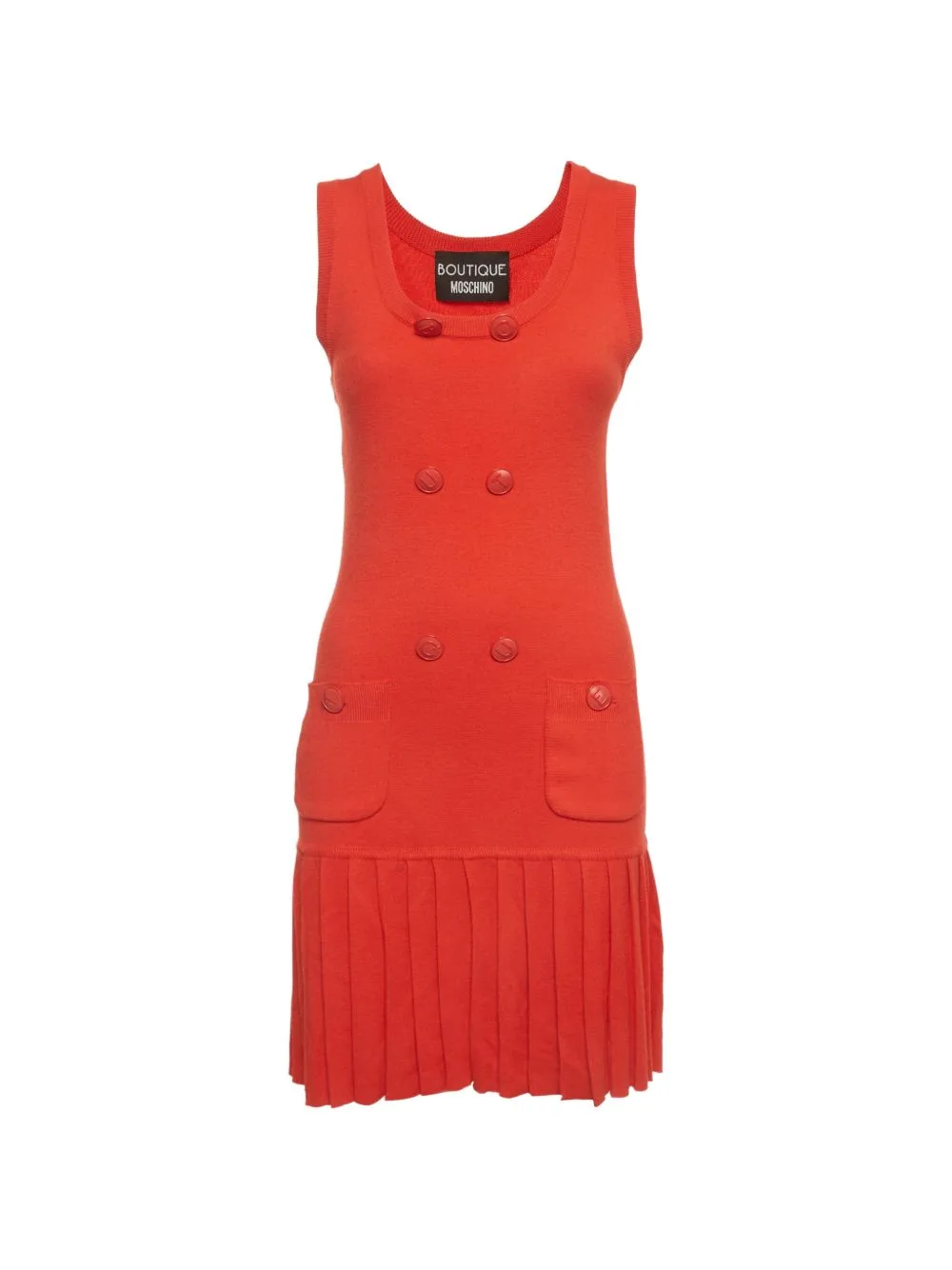 Pleated-Skirt Sleeveless Mini Dress by Moschino Pre-Owned