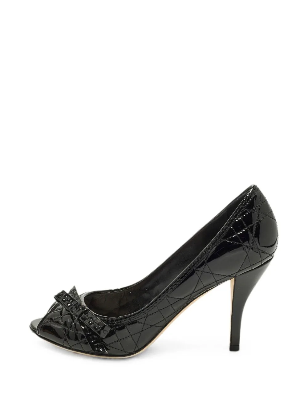 Miss Dior Cannage Open-Toe Heeled Pumps by Christian Dior Pre-Owned