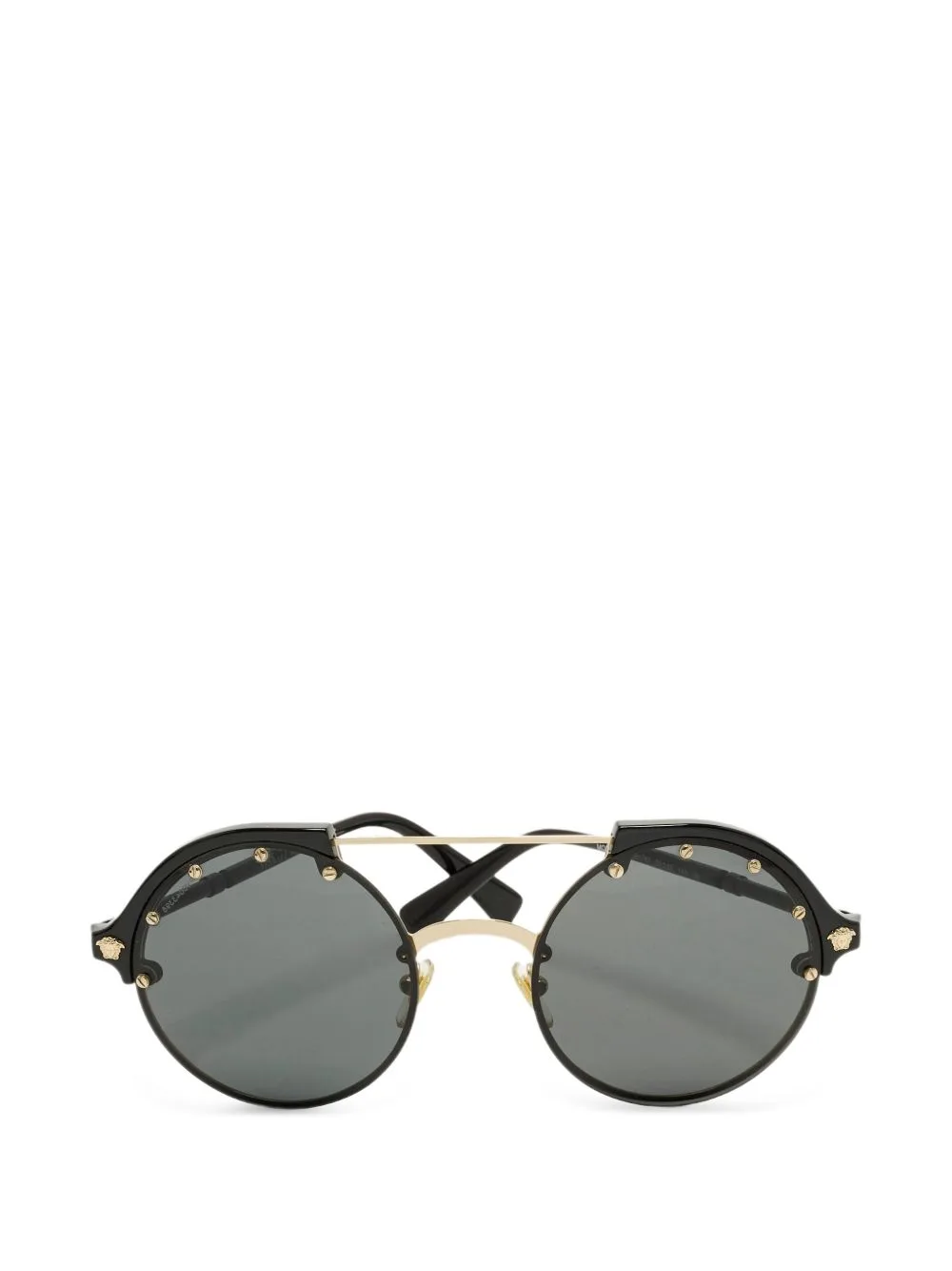 Medusa-Stud Round-Frame Sunglasses by Versace Pre-Owned