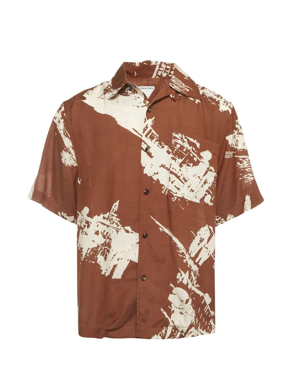 Postcard-Print Bowling Shirt by Bottega Veneta Pre-Owned