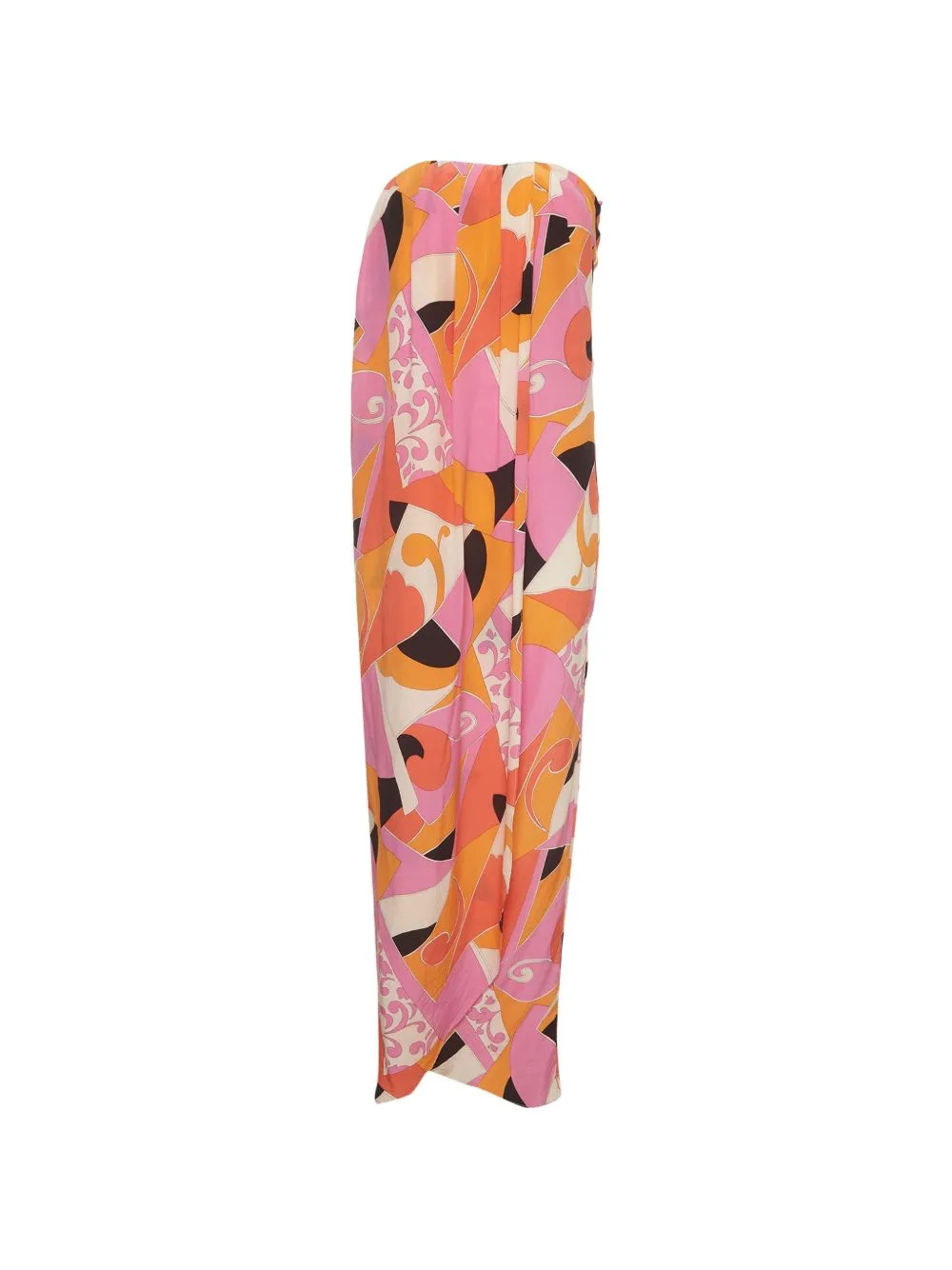 Abstract-Print Strapless Flared Maxi Dress by Ella Luna