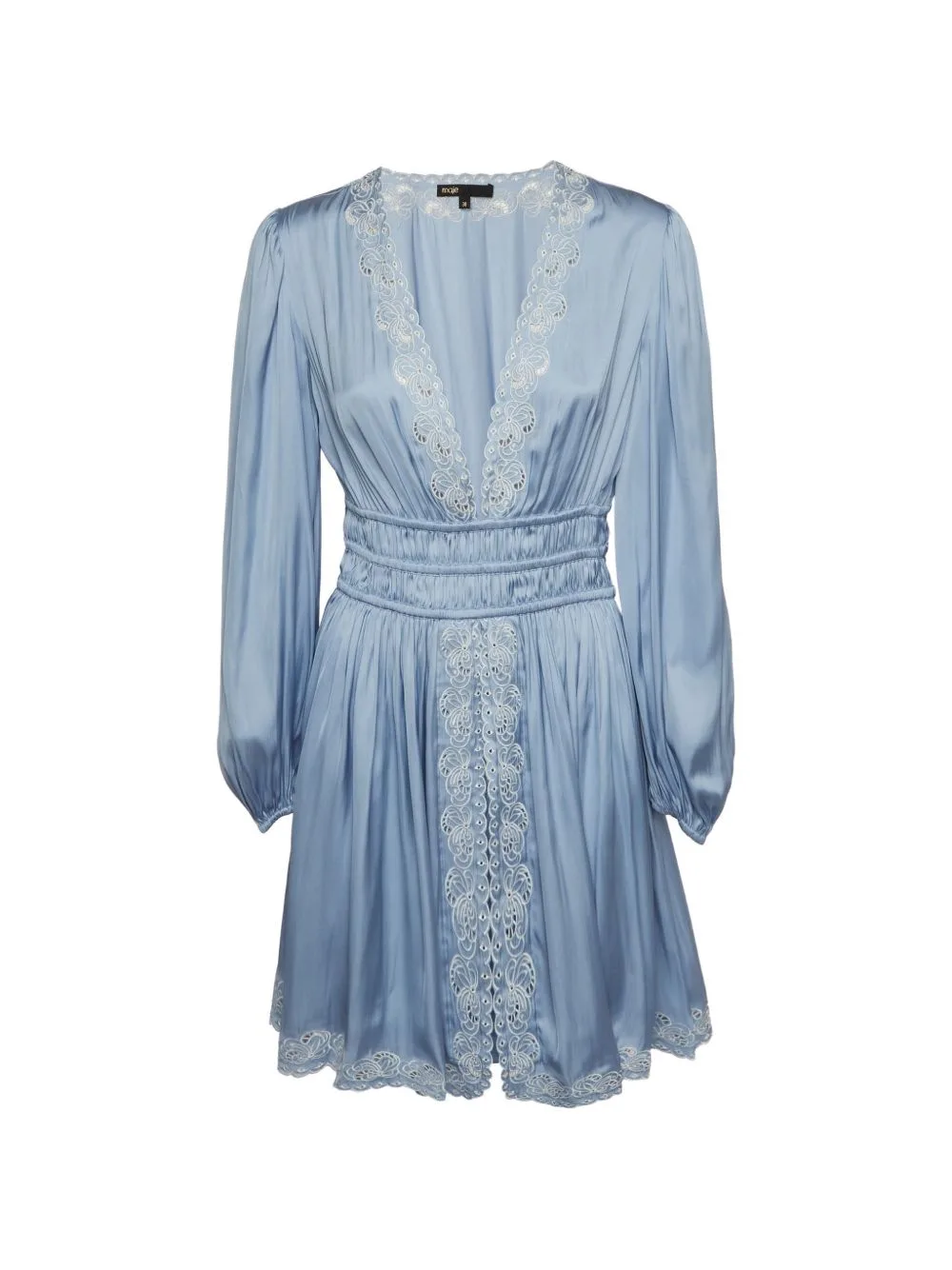 Rianny Floral-Lace Mini Dress by Maje