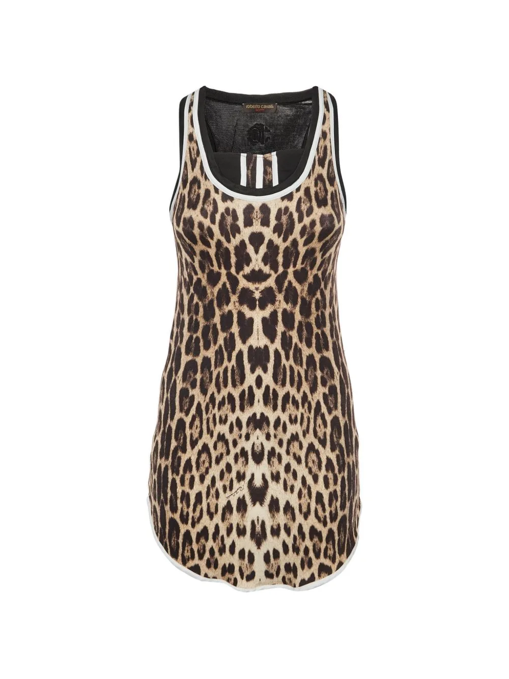 Leopard-Print Knit Tank Top by Roberto Cavalli Vintage