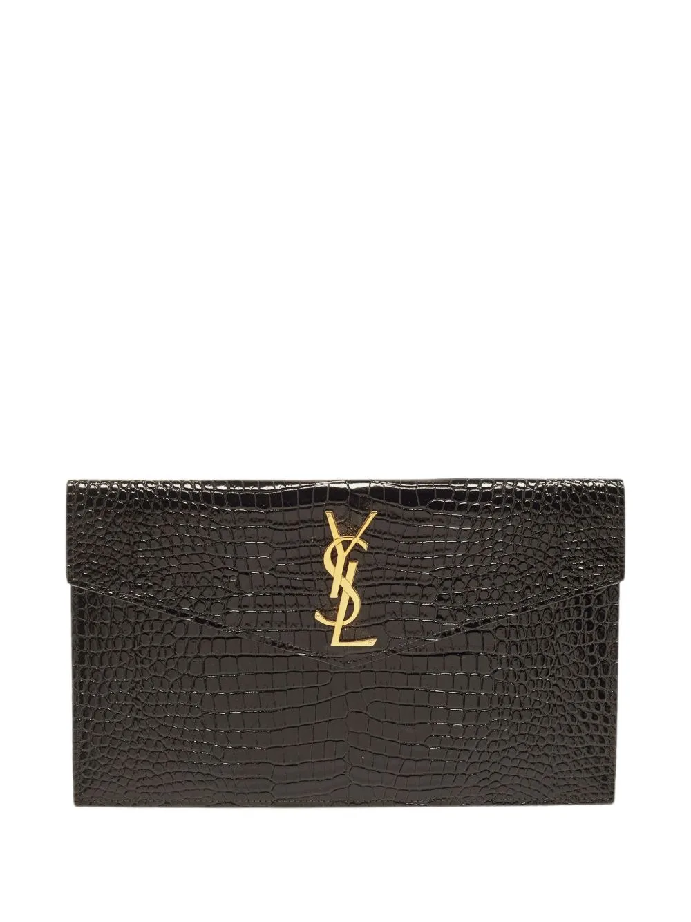 2022 Uptown Crocodile-Embossed Clutch Bag