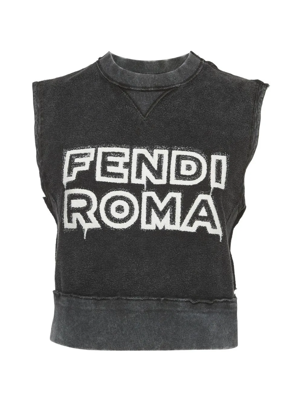 Fendi x Marc Jacobs Logo-Embroidered Cropped Top by Fendi Pre-Owned