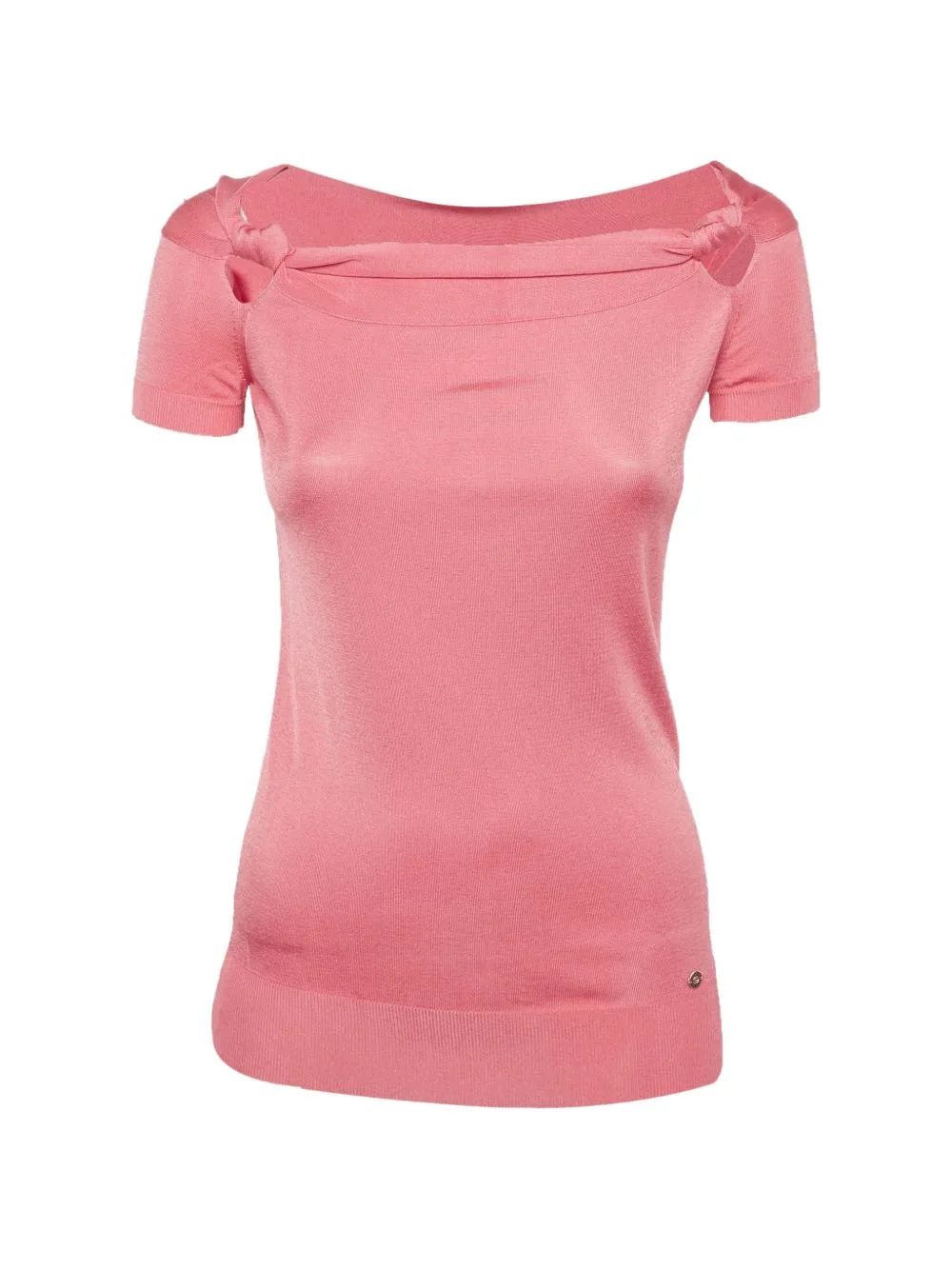 Knot-Detail Short-Sleeve Top by Gucci Pre-Owned