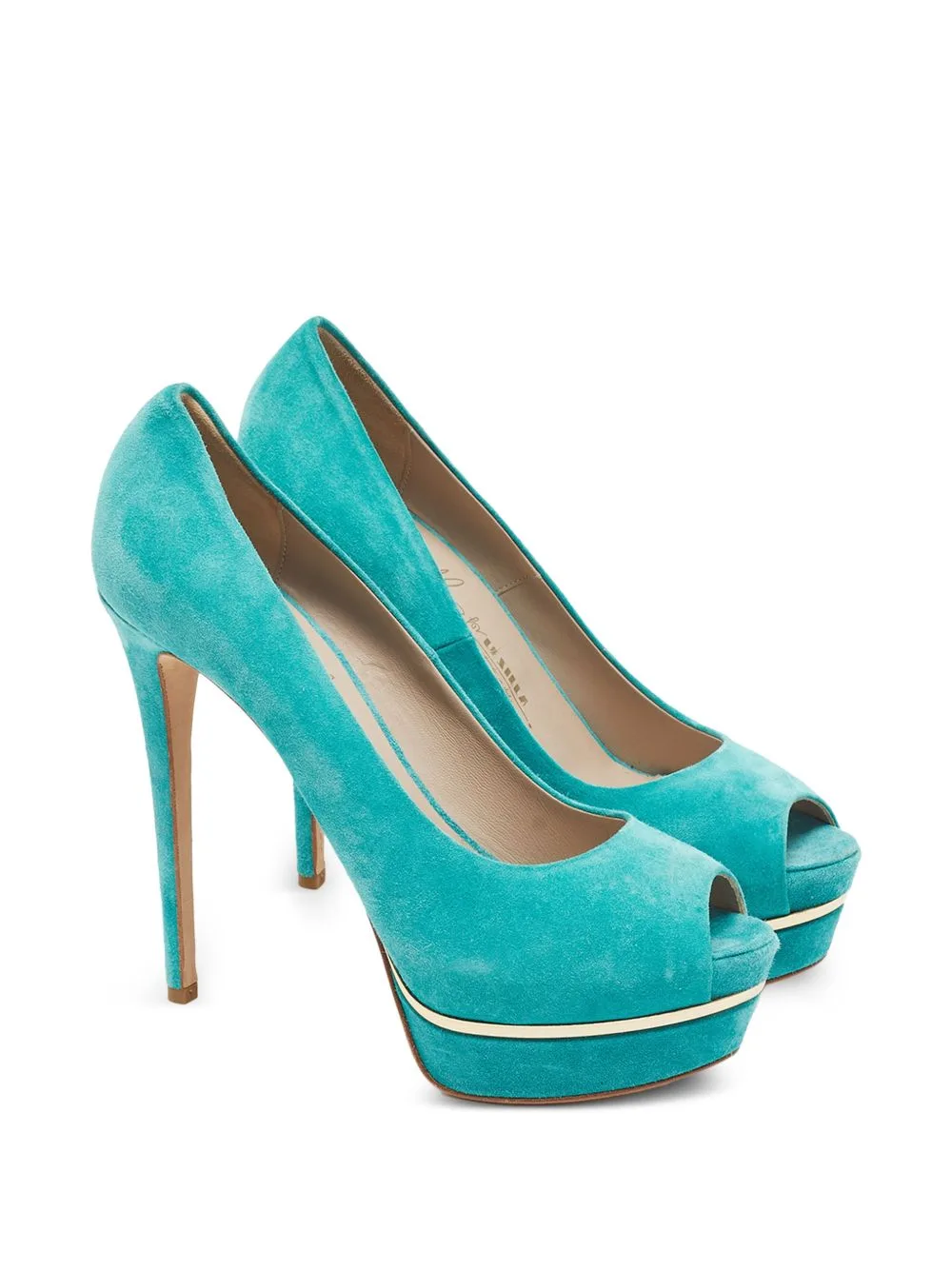 Peep-Toe Platform Pumps by Le Silla