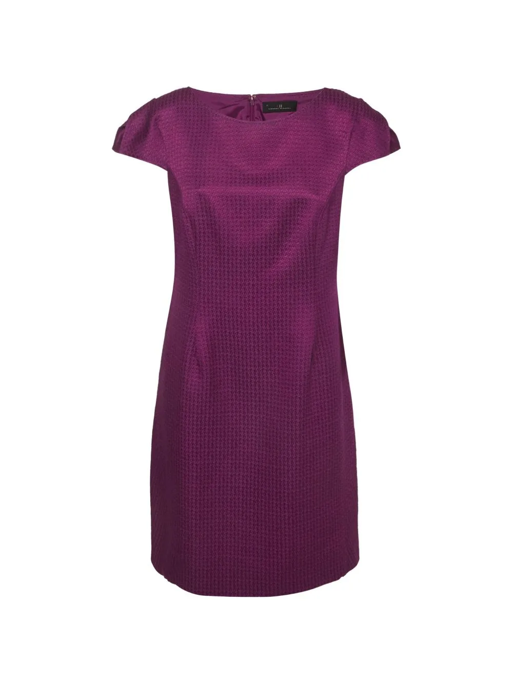 Houndstooth-Jacquard Cap-Sleeve Mini Dress by Carolina Herrera Vintage