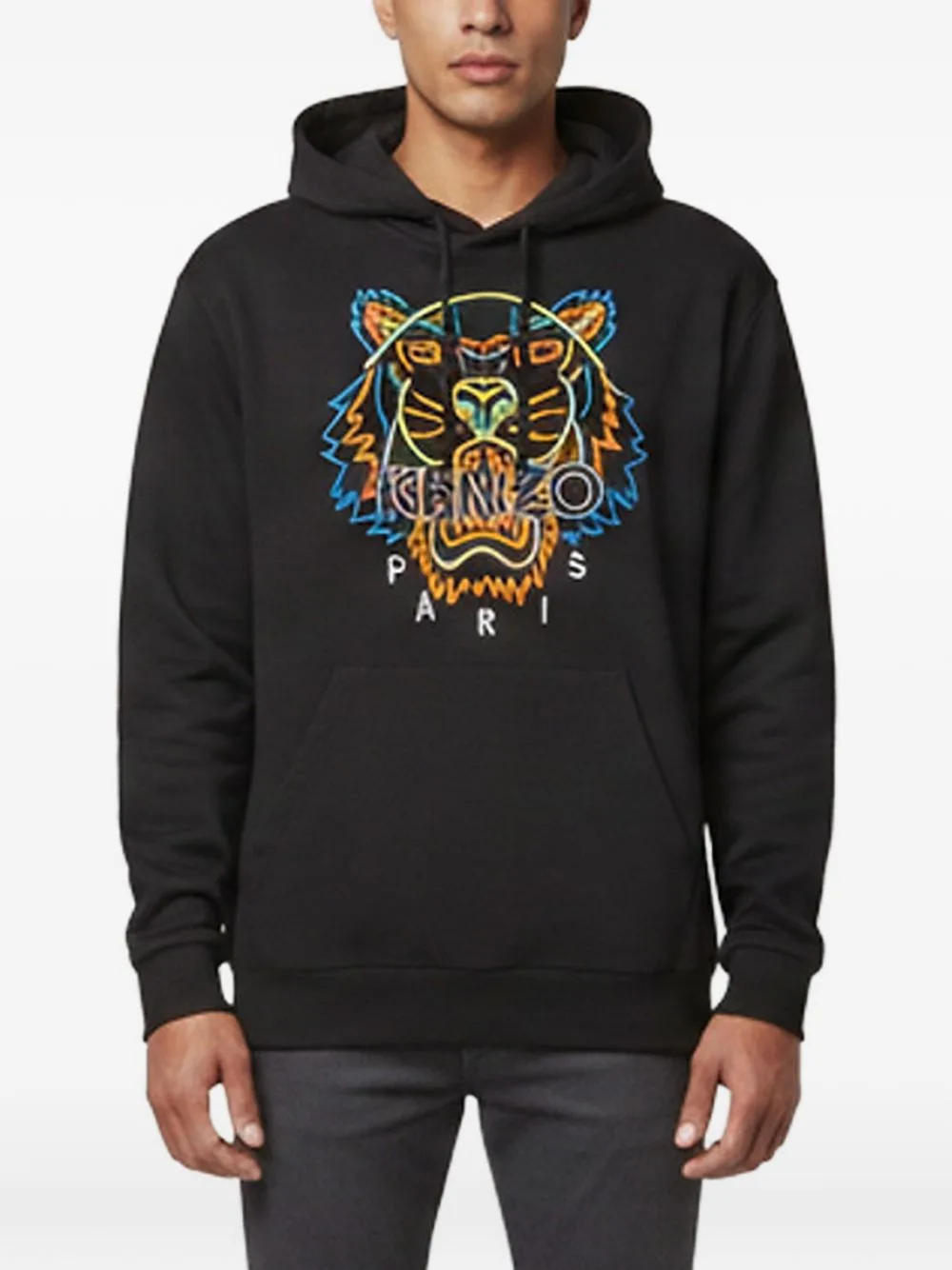 Fluorescence Tiger Embroidered Hoodie by Kenzo Pre-Owned