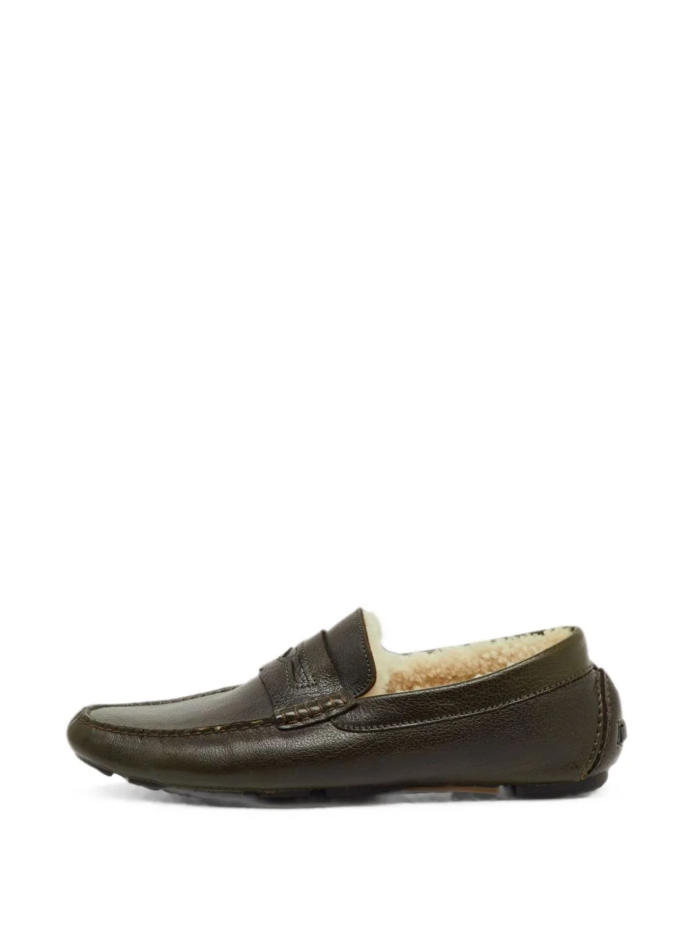 Shearling-Lined Leather Loafers by Dolce & Gabbana Pre-Owned