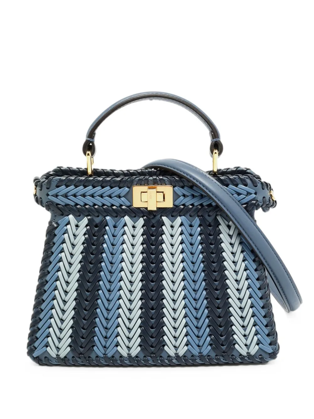 Peekaboo ISeeU Woven Tote Bag by Fendi Pre-Owned