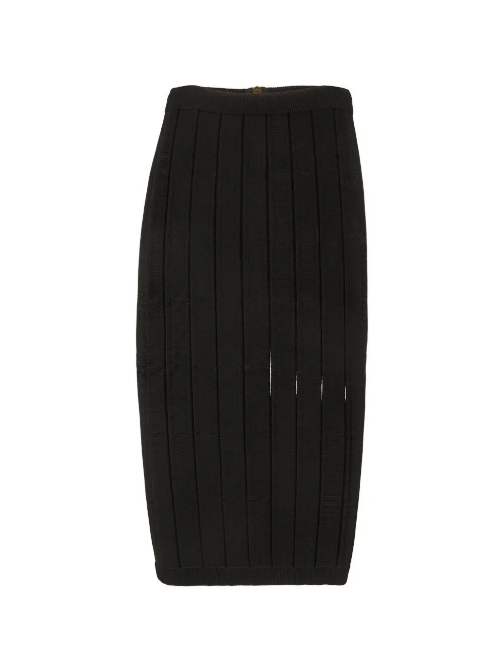 Sheer-Panel Bodycon Midi Skirt by Balmain Pre-Owned