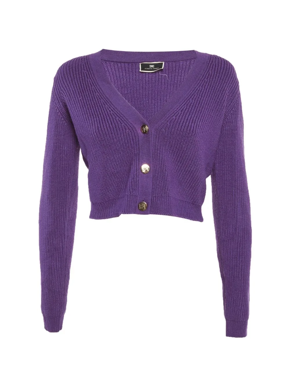 Ribbed-Knit Cropped Cardigan by Elisabetta Franchi