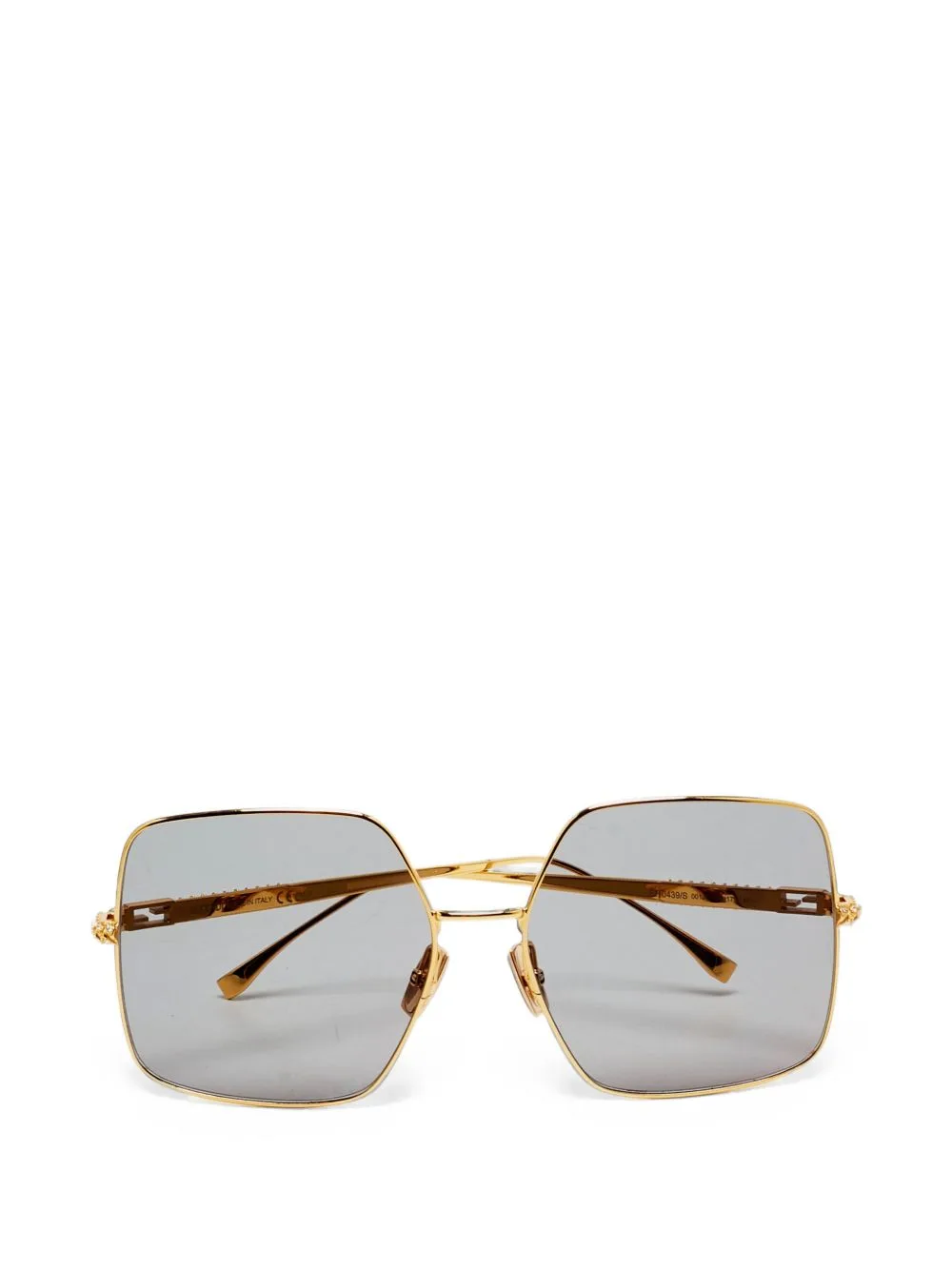 Crystal-Embellished Square-Frame Sunglasses by Fendi Pre-Owned