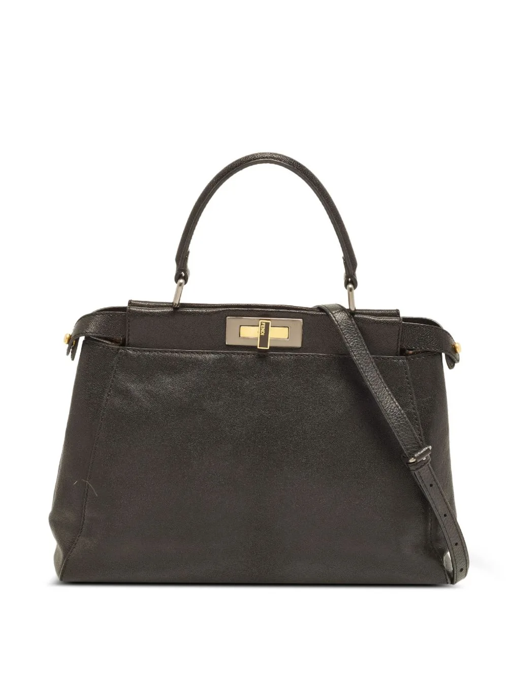2012 Medium Peekaboo Leather Handbag by Fendi Pre-Owned