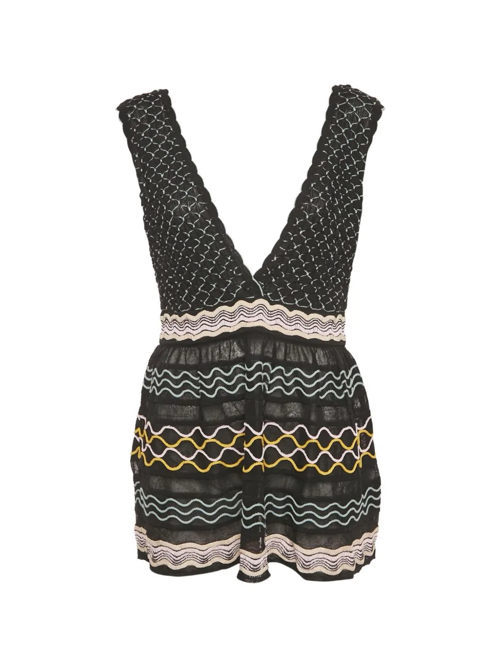 Patterned-Knit Flared Top by Missoni Pre-Owned