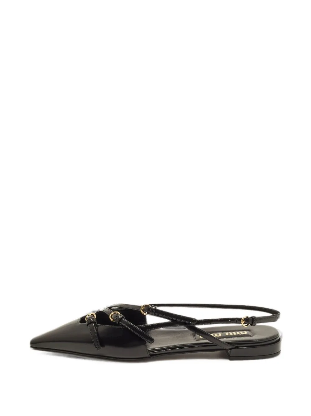 Buckle-Detail Slingback Pumps by Miu Miu Pre-Owned