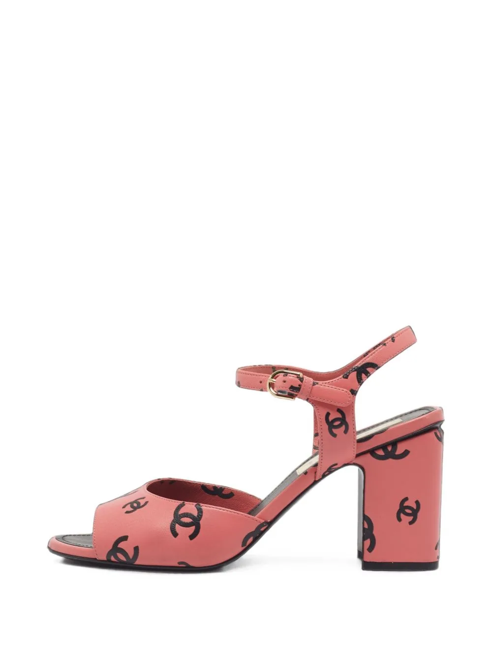 CC Ankle-Strap Sandals by CHANEL Pre-Owned