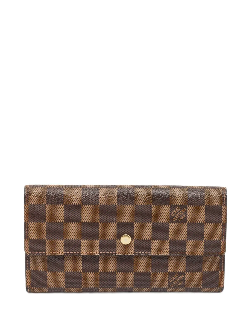 2008 Porte Trésor Étui Papiers Damier Ebene Patterned Wallet
