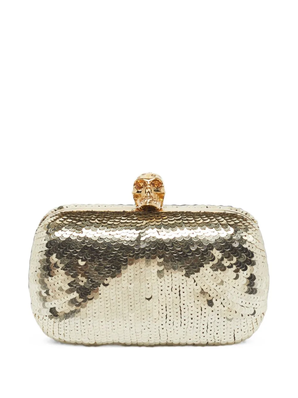 Skull Sequin Box Clutch Mini Bag by Alexander McQueen Pre-Owned