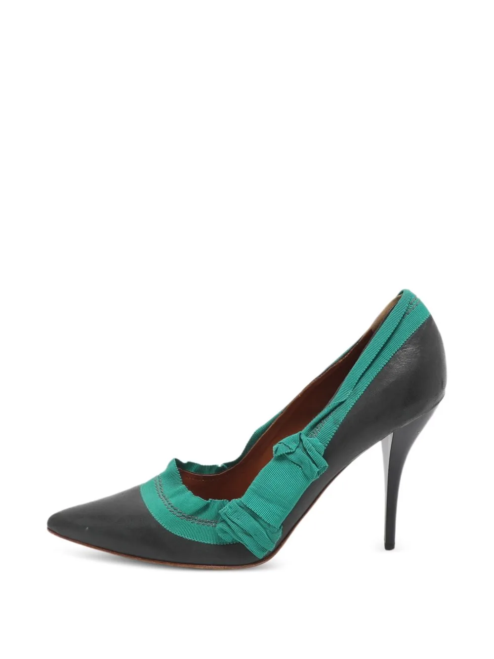 Ruffled Grosgrain-Trim Pumps by Lanvin Pre-Owned