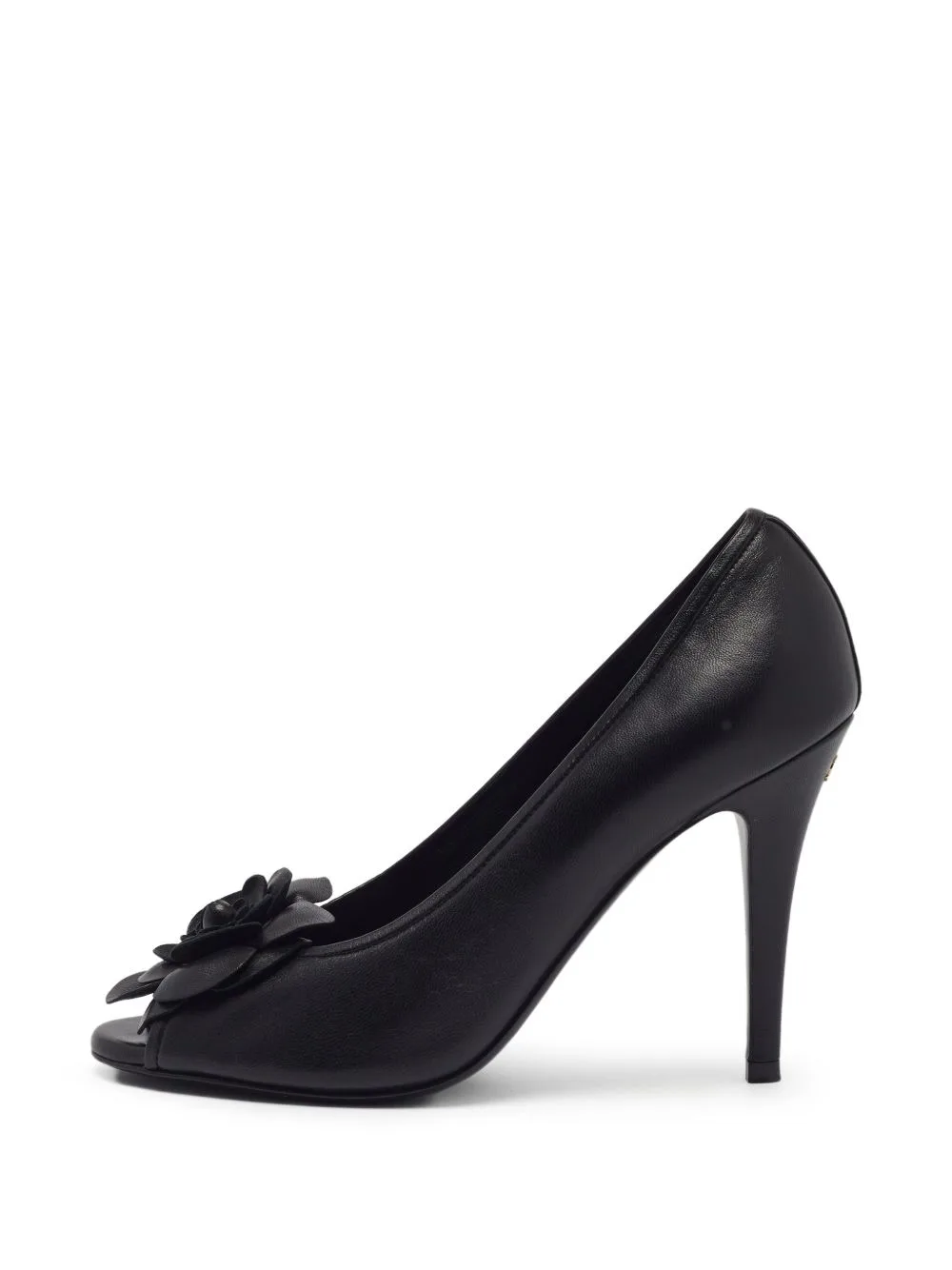 Camellia Peep-Toe Pumps by CHANEL Pre-Owned