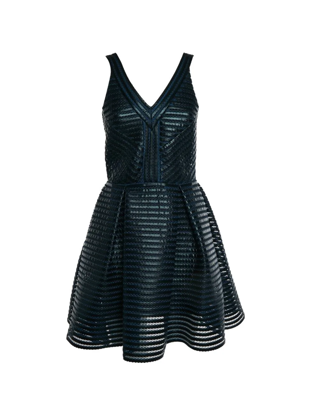 Rosemount Striped Mesh Dress by Maje
