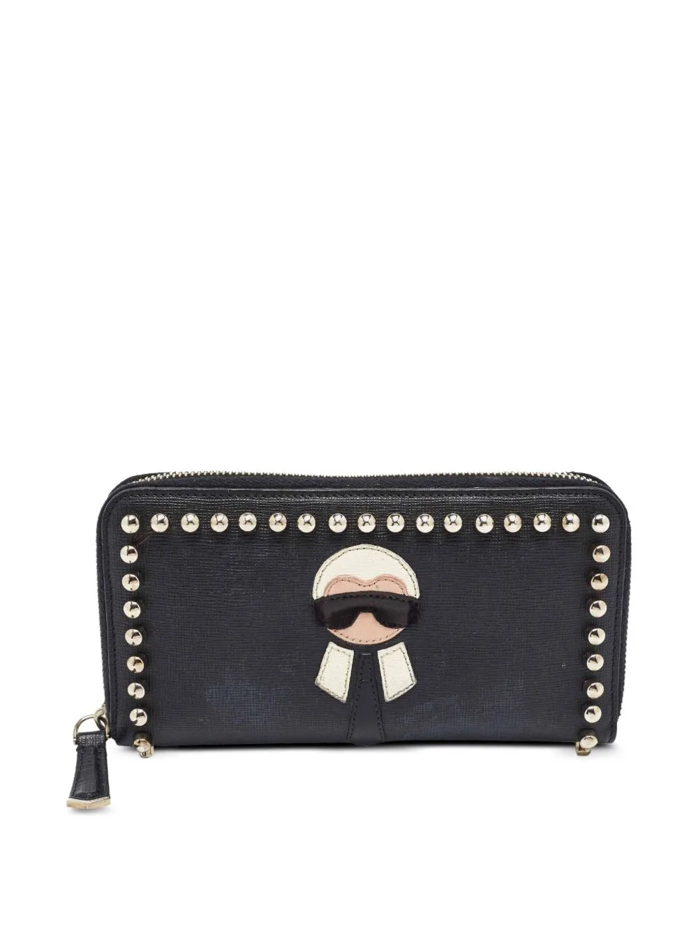 Karlito Studded Continental Leather Wallet by Fendi Pre-Owned