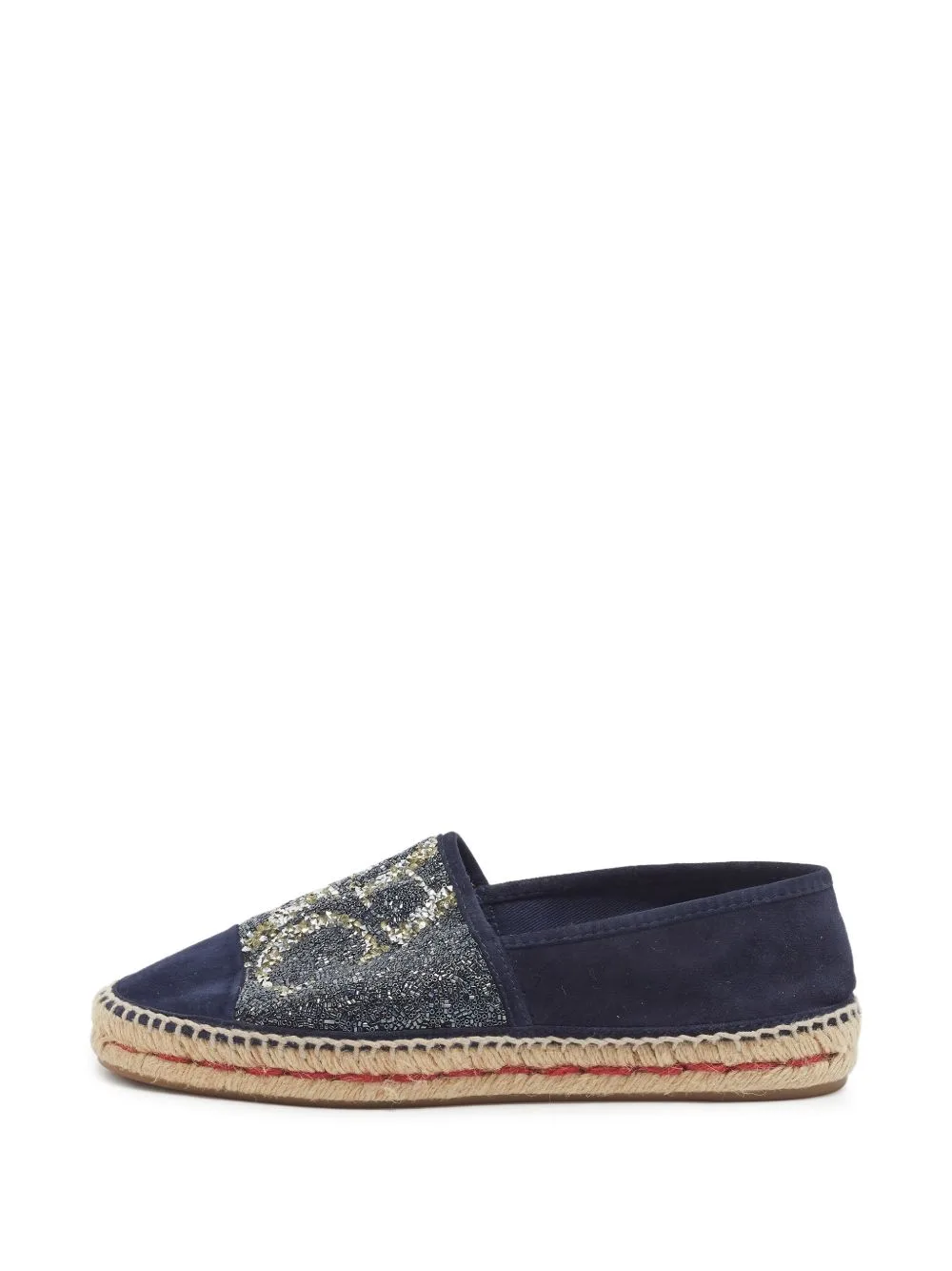 Initials Insignia Flat Espadrilles by Carolina Herrera Vintage