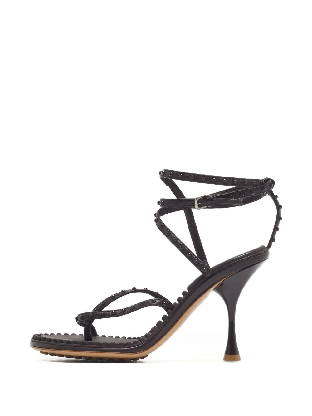 Lagoon Bubble Ankle-Strap Leather Heeled Sandals by Bottega Veneta Pre-Owned